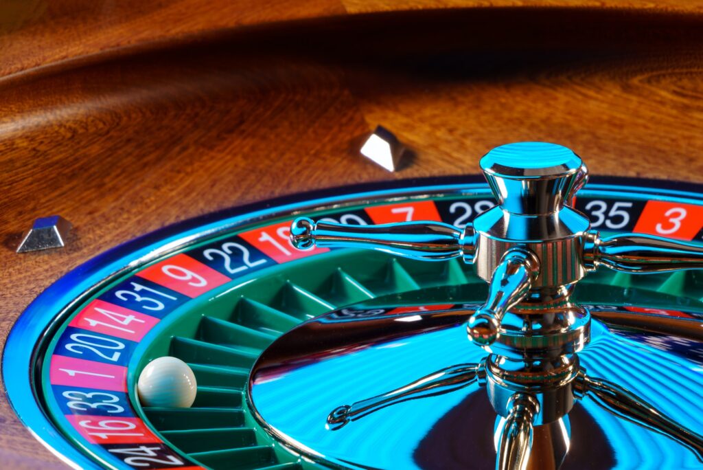 Roulette table close up at the Casino
